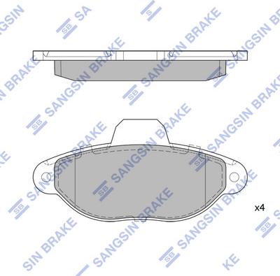 Hi-Q SP1807A - Kit pastiglie freno, Freno a disco autozon.pro