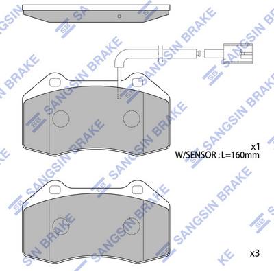 Hi-Q SP1814 - Kit pastiglie freno, Freno a disco autozon.pro