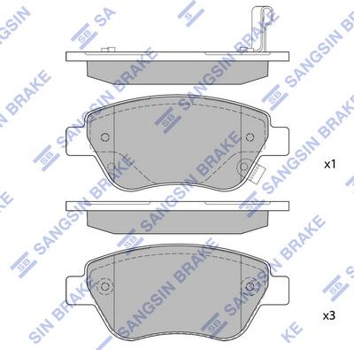 Hi-Q SP1810 - Kit pastiglie freno, Freno a disco autozon.pro