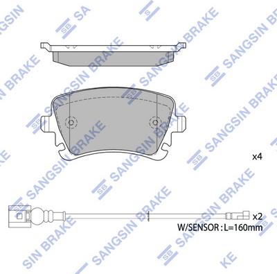 Hi-Q SP1818 - Kit pastiglie freno, Freno a disco autozon.pro