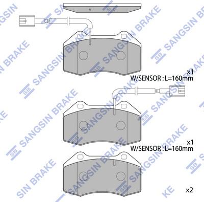 Hi-Q SP1813 - Kit pastiglie freno, Freno a disco autozon.pro