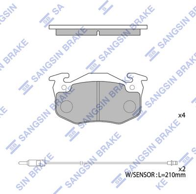 Hi-Q SP1812 - Kit pastiglie freno, Freno a disco autozon.pro