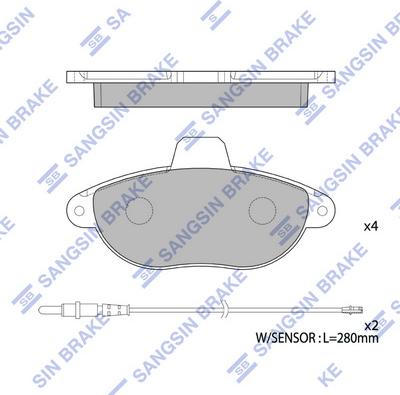 Hi-Q SP1889 - Kit pastiglie freno, Freno a disco autozon.pro