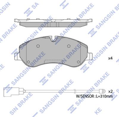 Hi-Q SP1885 - Kit pastiglie freno, Freno a disco autozon.pro