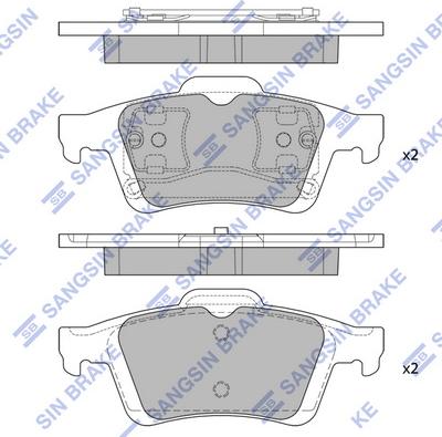 Hi-Q SP1834 - Kit pastiglie freno, Freno a disco autozon.pro