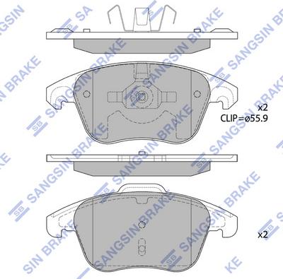 Hi-Q SP1830A - Kit pastiglie freno, Freno a disco autozon.pro