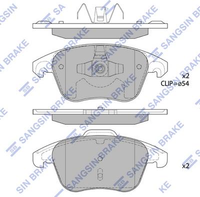 Hi-Q SP1830 - Kit pastiglie freno, Freno a disco autozon.pro