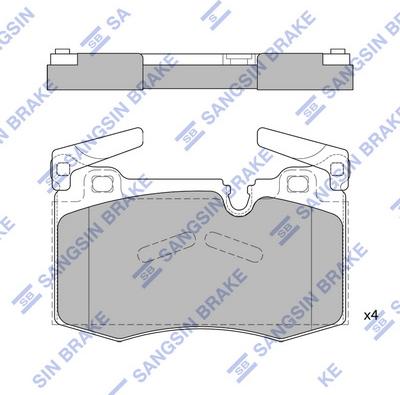 Hi-Q SP1838 - Kit pastiglie freno, Freno a disco autozon.pro