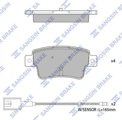 Hi-Q SP1832 - Kit pastiglie freno, Freno a disco autozon.pro