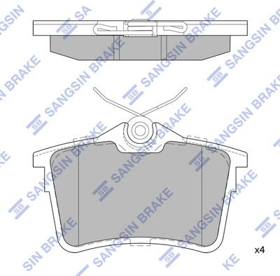 Hi-Q SP1824 - Kit pastiglie freno, Freno a disco autozon.pro