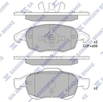 Hi-Q SP1825 - Kit pastiglie freno, Freno a disco autozon.pro