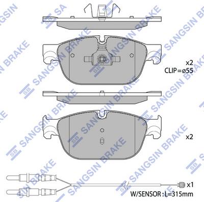 Hi-Q SP1828 - Kit pastiglie freno, Freno a disco autozon.pro