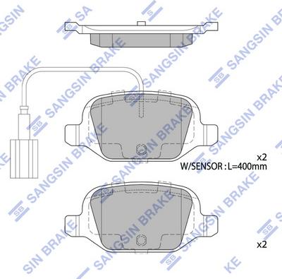 Hi-Q SP1823A - Kit pastiglie freno, Freno a disco autozon.pro