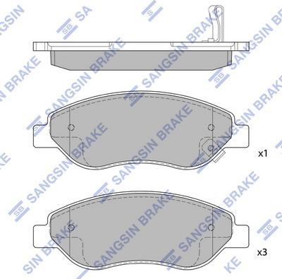 Hi-Q SP1878 - Kit pastiglie freno, Freno a disco autozon.pro