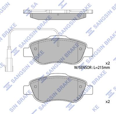 Hi-Q SP1873 - Kit pastiglie freno, Freno a disco autozon.pro