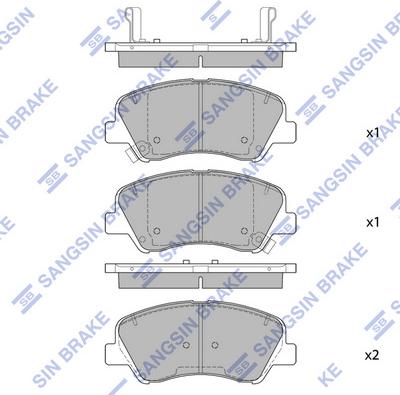 Hi-Q SP1399A - Kit pastiglie freno, Freno a disco autozon.pro