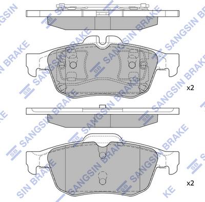 Hi-Q SP1396 - Kit pastiglie freno, Freno a disco autozon.pro