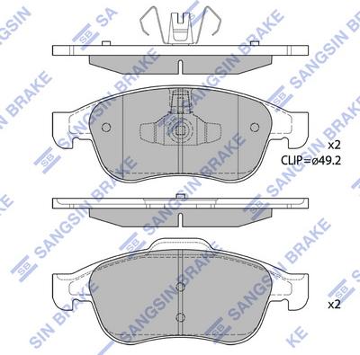 Hi-Q SP1390 - Kit pastiglie freno, Freno a disco autozon.pro