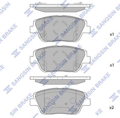 Hi-Q SP1398 - Kit pastiglie freno, Freno a disco autozon.pro