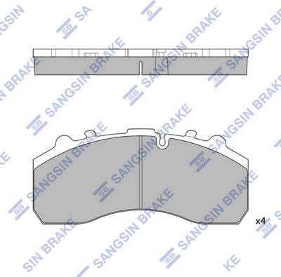 Hi-Q SP1393 - Kit pastiglie freno, Freno a disco autozon.pro