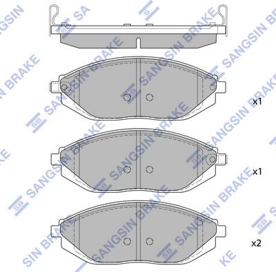 Hi-Q SP1392 - Kit pastiglie freno, Freno a disco autozon.pro