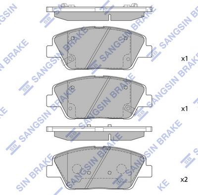 Hi-Q SP1397 - Kit pastiglie freno, Freno a disco autozon.pro