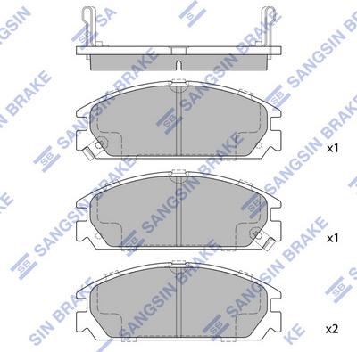 Hi-Q SP1346 - Kit pastiglie freno, Freno a disco autozon.pro