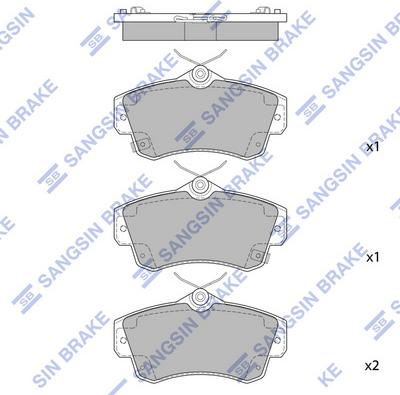 Hi-Q SP1359 - Kit pastiglie freno, Freno a disco autozon.pro