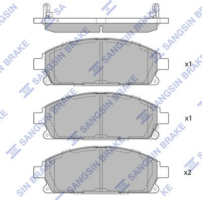 Hi-Q SP1365 - Kit pastiglie freno, Freno a disco autozon.pro