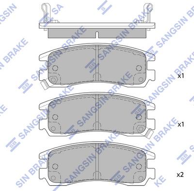 Hi-Q SP1366 - Kit pastiglie freno, Freno a disco autozon.pro