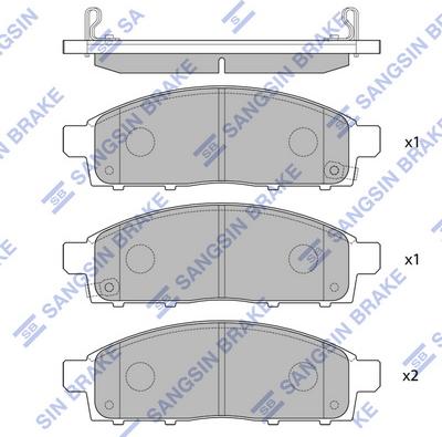 Hi-Q SP1361 - Kit pastiglie freno, Freno a disco autozon.pro