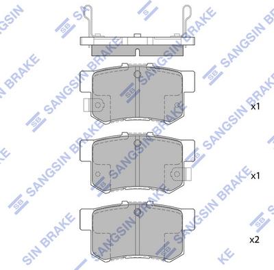 Hi-Q SP1368 - Kit pastiglie freno, Freno a disco autozon.pro