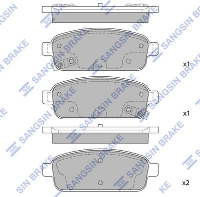 Hi-Q SP1363 - Kit pastiglie freno, Freno a disco autozon.pro