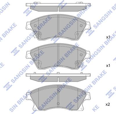 Hi-Q SP1362 - Kit pastiglie freno, Freno a disco autozon.pro