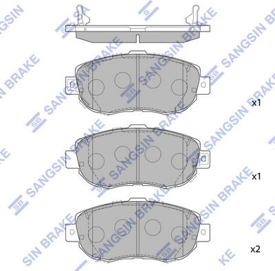 Hi-Q SP1386 - Kit pastiglie freno, Freno a disco autozon.pro