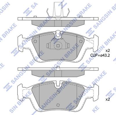 Hi-Q SP1388 - Kit pastiglie freno, Freno a disco autozon.pro