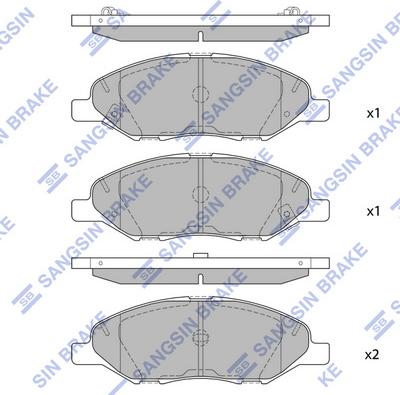 Hi-Q SP1383 - Kit pastiglie freno, Freno a disco autozon.pro