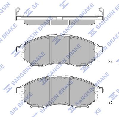 Hi-Q SP1249 - Kit pastiglie freno, Freno a disco autozon.pro