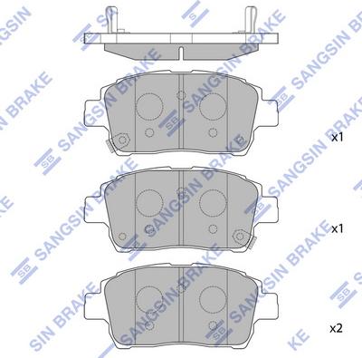 Hi-Q SP1244 - Kit pastiglie freno, Freno a disco autozon.pro