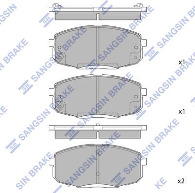 Hi-Q SP1240 - Kit pastiglie freno, Freno a disco autozon.pro