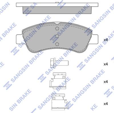 Hi-Q SP1241 - Kit pastiglie freno, Freno a disco autozon.pro