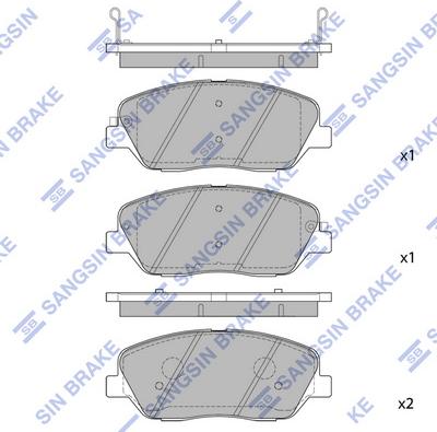 Hi-Q SP1248 - Kit pastiglie freno, Freno a disco autozon.pro