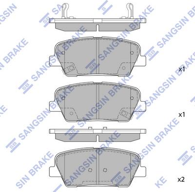 Hi-Q SP1247 - Kit pastiglie freno, Freno a disco autozon.pro