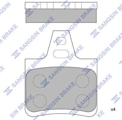 Hi-Q SP1254 - Kit pastiglie freno, Freno a disco autozon.pro