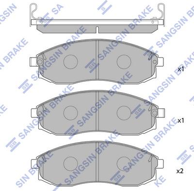 Hi-Q SP1256 - Kit pastiglie freno, Freno a disco autozon.pro