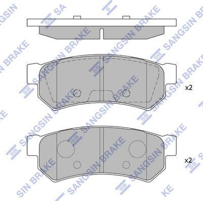 Hi-Q SP1257 - Kit pastiglie freno, Freno a disco autozon.pro