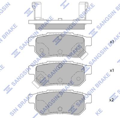 Hi-Q SP1265 - Kit pastiglie freno, Freno a disco autozon.pro