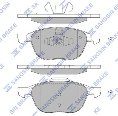 Hi-Q SP1260 - Kit pastiglie freno, Freno a disco autozon.pro