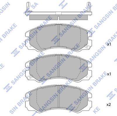 Hi-Q SP1267 - Kit pastiglie freno, Freno a disco autozon.pro