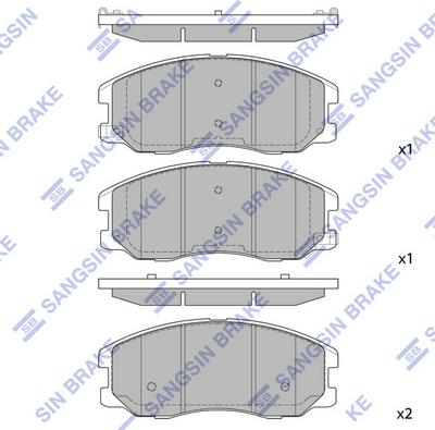 Hi-Q SP1204 - Kit pastiglie freno, Freno a disco autozon.pro